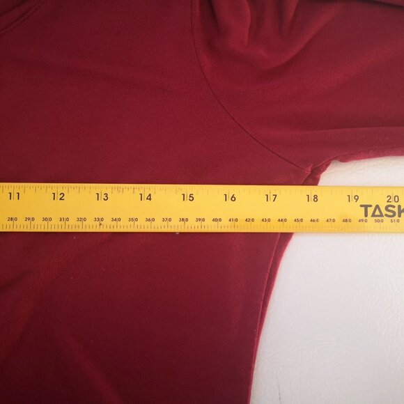 Reitmans Tee Collection Ladies Size Small Burgundy Long Sleeves V-neck T-shirt - Picture 7 of 9